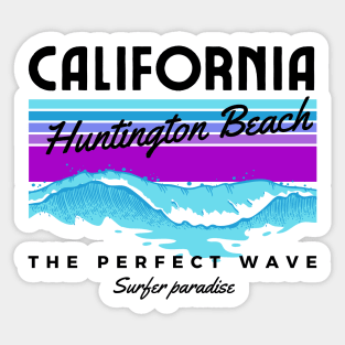 Retro Huntington Beach California Sticker